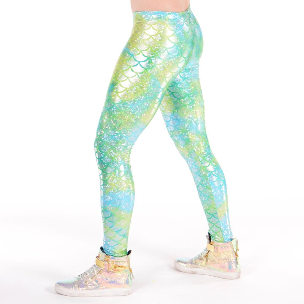 Fish Lemon Lime Merman Meggings // Great Festival Mermaid Costume // Merman  Leggings