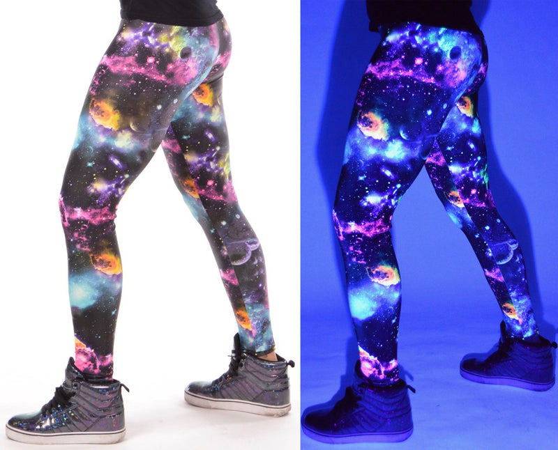Galactic Space Nebula Ladies Basic Leggings with socks - Gravity Trading