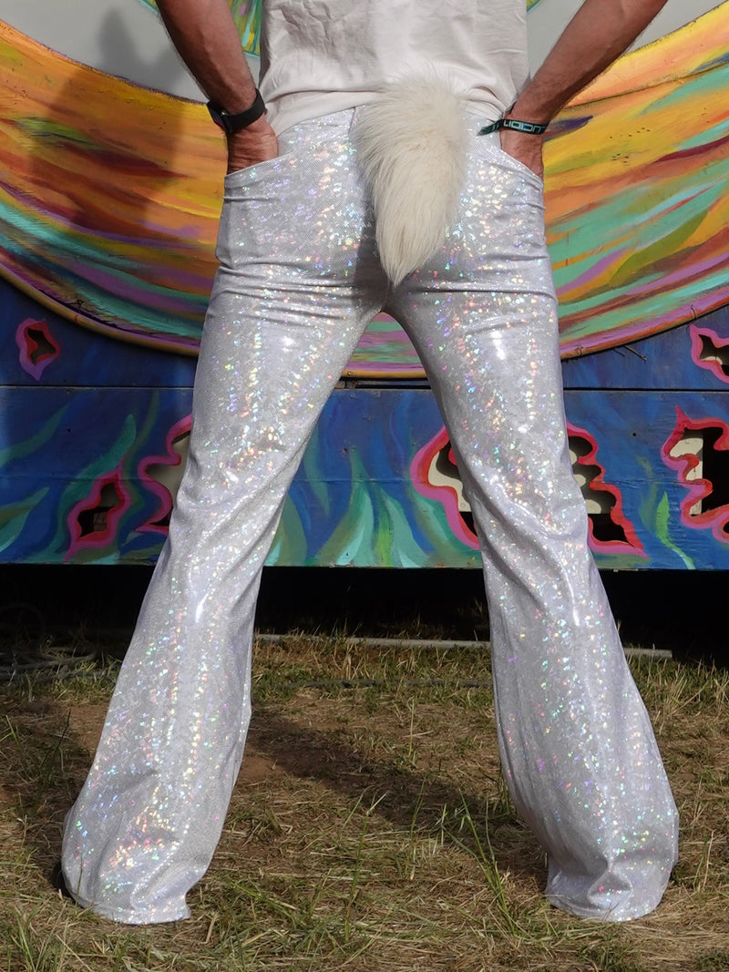 Mens Shiny Sparkle Metallic 70s 60s Vintage Disco Pants Flare Bell Bottom  Jeans  eBay