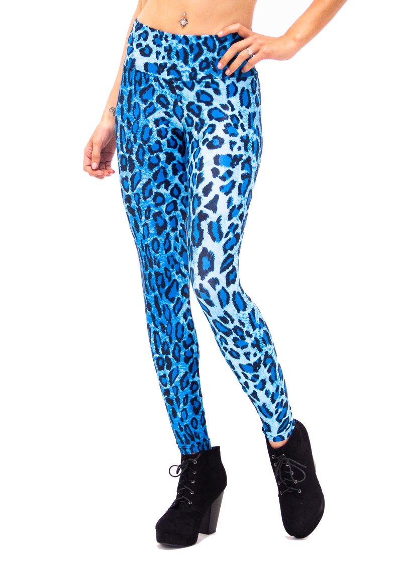 Neon Leopard Print Leggings - Etsy