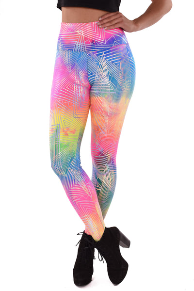 Women's Rainbow Daze Leggings: UV Reactive & Holographic – Funstigators